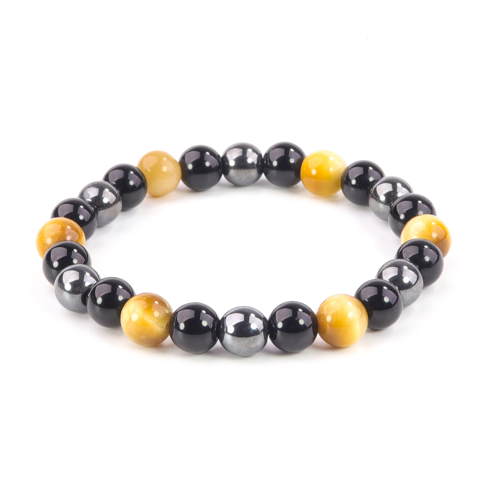 Tiger Eye+Magnet+Black Glass