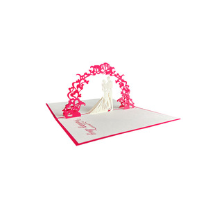 Invitation de couple en forme d'arc de style européen romantique Qixi <span class=keywords><strong>carte</strong></span> de voeux vierge de noël saint valentin - Product Image 1