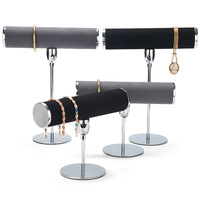Présentoir de bijoux en métal et velours pour bracelets, montres et joncs, support de rangement pour bijoux