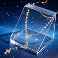 Chaîne de perles de chapelet religieuses, collier avec pendentif croix chrétienne pour femmes, bijoux de charme, cadeaux