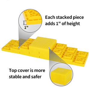 HDPE RV san lấp mặt bằng miếng đệm, cắm trại leveler, RV san lấp mặt bằng khối cho Trailer cắm trại Đoàn Lữ Hành Camper ổn định - Product Image 3