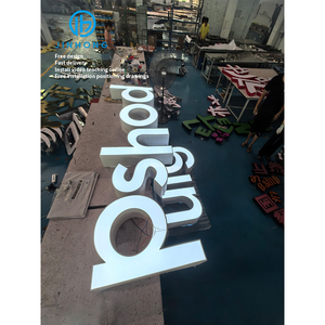 กล่องไฟ3D <span class=keywords><strong>ป้าย</strong></span>ตัวอักษร3D โลหะสแตนเลสตัดด้วยเลเซอร์เครื่องพิมพ์ป้าย3D สัญลักษณ์ตัวอักษรโลโก้อาคารพาณิชย์ - Product Image 3