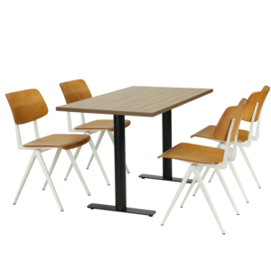 High Quality Metal Veneer Dining <strong>Chair</strong> <strong>and</strong> Matching <strong>Table</strong> for Hotel Restaurant Meeting Room Cafe Area - Product Image 5