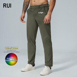 Pantalon de golf décontracté pour homme RUIQUWIN OEM, sur mesure, taille 4XL, coupe droite, en toile, séchage rapide, léger, écologique, pour le sport - Product Image 1