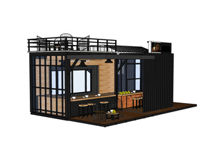 Chiosco Bar Ristorante Caffetteria Container Pop-up a Due Piani, Stand Prefabbricato in Acciaio per Negozi Mobili Fornitori Cinesi - Product Image 3