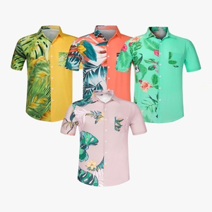 Wholesale Customizable Print Sublimations Design New Styles Fir Hawaii Cotton <b>Men</b>' s Water t <b>Shirts</b> <b>for</b> <b>Beach</b> - Product Image 1