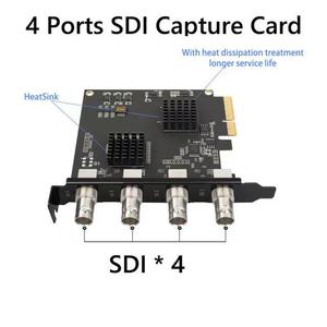 Acasis Tarjeta de captura PCIE de 4 canales Tarjeta de video SDI 1080P 60FPS Tarjeta de captura para reunión de juegos Transmisión en vivo - Product Image 3