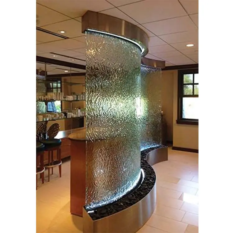 ホットベンディングガラスパーティション壁テクスチャードキルンキャストガラス3-19mm装飾強化ホットメルトガラスパネル部屋の仕切り用