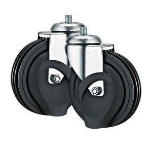 Chariot de supermarché de 5 pouces PU roues roues à quatre disques PU ascenseur roulettes roues pour caddies - Product Image 2