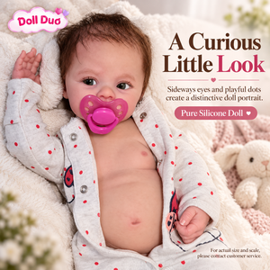 Muñeca Reborn de Silicona de Cuerpo Completo de 18 Pulgadas, Modelo Doll Duo Personalizada, con Mirada Lateral y Punto Rojo, Pelele, Juguete Suave Personalizado, Regalo de Navidad para Niños - Product Image 1