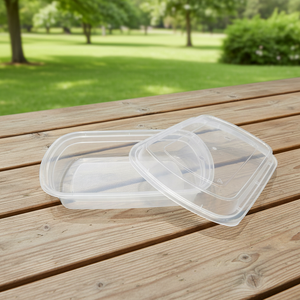 Contenedor Desechable de Plástico PP para Almacenamiento de Alimentos HACAMY con Tapa de Cierre a Presión, Apto para Microondas, Excelente Precio Económico - Product Image 1