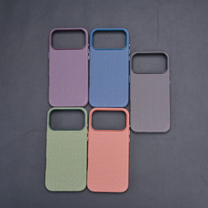 Ốp điện thoại da từ tính vân da nguyên bản cho <span class=keywords><strong>iPhone</strong></span> 17 Pro Max, ốp TechWoven có logo, tích hợp chức năng dây đeo 17 Air - Product Image 4