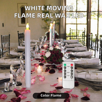 Bougies LED à piles, effet flamme vacillante, sans flamme, pour décoration de fenêtre, commande tactile, faites à la main pour Noël et le Nouvel An