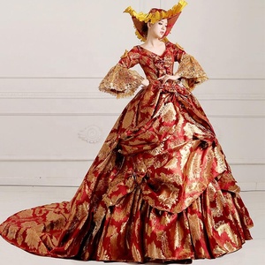 Abito Lungo da Ballo all'Ingrosso, Costume Vittoriano, Abito per Spettacoli Teatrali, Abbigliamento Drammatico, Costume da Corte Reale per <span class=keywords><strong>Opera</strong></span> - Product Image 1