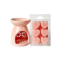 Cire de soja parfumée pour la fête des mères diffuseur de parfum de maison bougies chauffe-plat de luxe brûleur de cire en céramique coffret cadeau