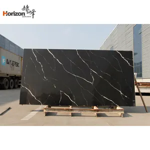 high quality black quartz top milky quartz stone 2-3cm white calacatta quartz stone slab