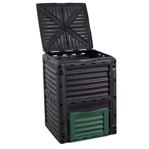 Garden Compost Bin 300L Garden 80 Gal Fertile Black Green Outdoor Compost Bin Barrel Tumbling Composter