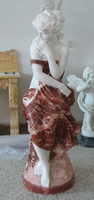 Prix usine grandeur nature sculpture marbre naturel couture couleur extérieur nu femmes nues Sexy marbre fille Sculpture pierre Statue