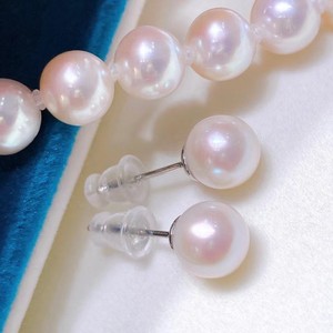 Parures de bijoux tendance les plus vendues, cadeau pour la fête des mères, collier de perles d'eau douce rondes légèrement imparfaites de 7 à 8 mm, boucles d'oreilles, broche papillon - Product Image 3