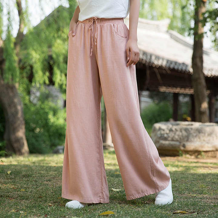 パンツ FOLKS THE LABEL /  Cotton Wide Long Pant Fall Whiskers Print Unisex Wide-Leg Pants – Sphinx Tales