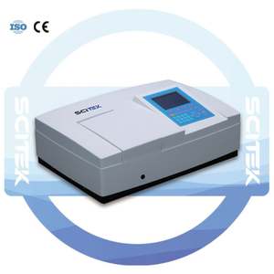 Espectrofotómetro SCITEK UV Visible 190-1100nm Rango de longitud de onda 0.2% T Precisión Equipo óptico de laboratorio - Product Image 1