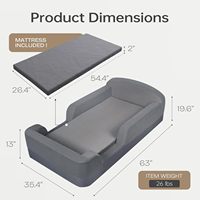 Lit de sol en mousse moderne en gros, offre spéciale, pour chambre d'enfant, mobilier sûr, lits souples pour enfants avec matelas en éponge, lit pour enfants