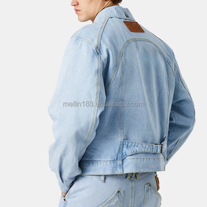 Ensemble de vêtements personnalisés : Vestes en jean et pantalons en jean, style streetwear, haute qualité, deux pièces, vintage, denim épais pour hommes - Product Image 4