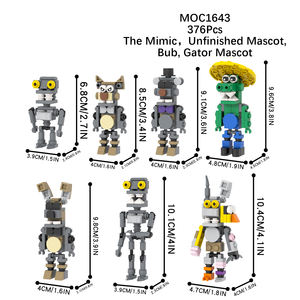Ours de minuit FNAF MOC1643 la mascotte inachevée mimique <span class=keywords><strong>Bub</strong></span> Gator mascotte Mini blocs de construction ensembles jouets éducatifs pour enfants - Product Image 2