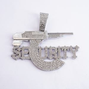 NL2268 Sécurité Européenne Américaine Lettre de Sécurité Pendentif Fusil de <span class=keywords><strong>Sniper</strong></span> Collier de Sécurité Personnalisé Nouveau - Product Image 6