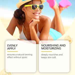 Crema aceleradora de bronceado al aire libre, loción hidratante bronceadora ligera, fórmula no grasosa de humedad de larga duración - Product Image 4