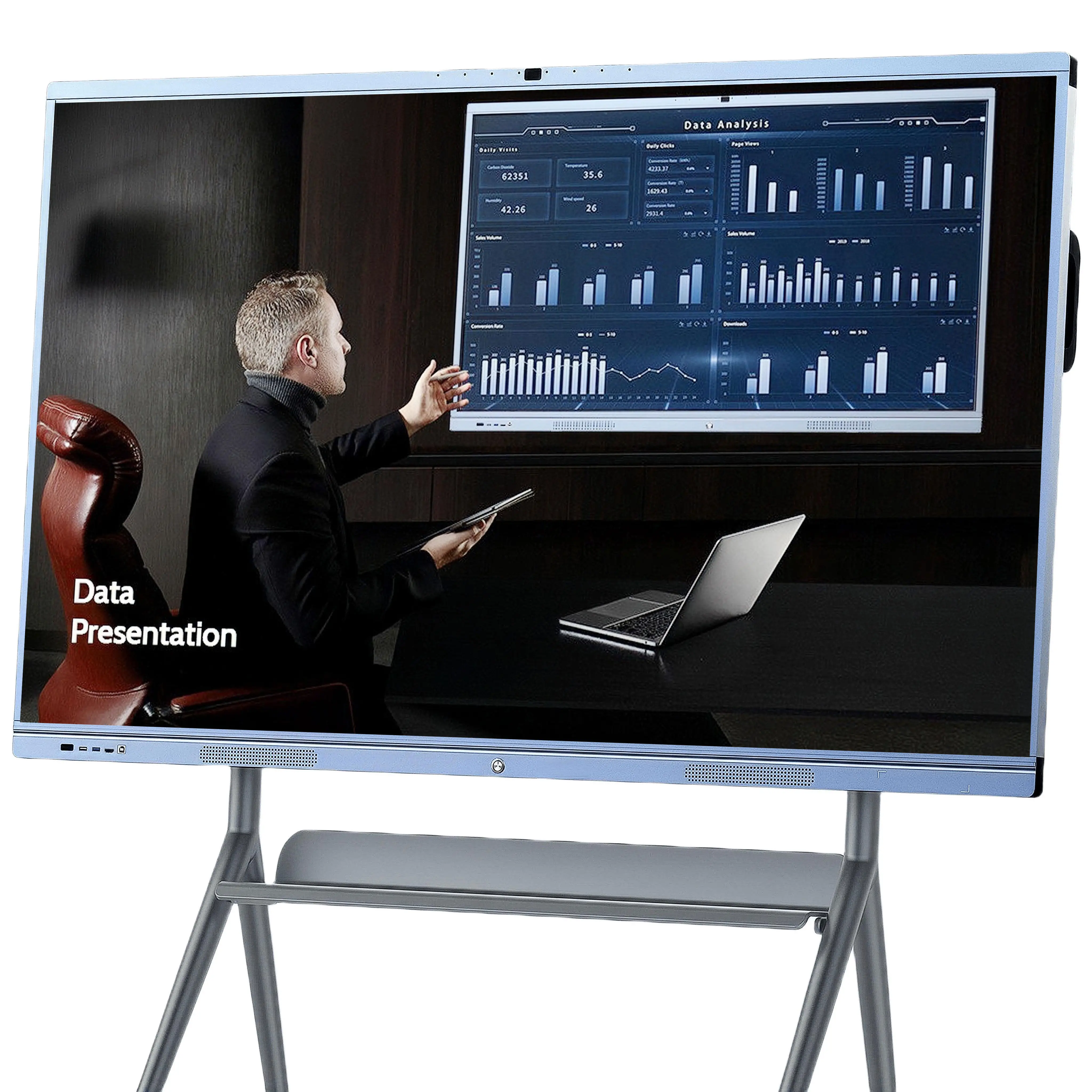 Educatieve Apparatuur 4K Interactieve Whiteboard All In Een Pc Digitale Marketing Smart Board Flatscreen Tv Touchscreen Monitor