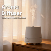 Diffuseur d'huiles essentielles électrique en plastique avec lumière LED, humidificateur à brume froide, alimenté par batterie rechargeable pour la maison et l'hôtel