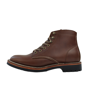 Private Label Men's Genuine <b>Leather</b> Lace-up <b>Work</b> <b>Boots</b> Goodyear Welt Construction Anti-Slippery Comfort Height Increasing Low - Product Image 1