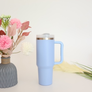 Vaso de 40 oz de material de acero inoxidable con diseño de estilo americano de almacén de EE. UU. con asa, taza de coche de 40 oz para café - Product Image 6