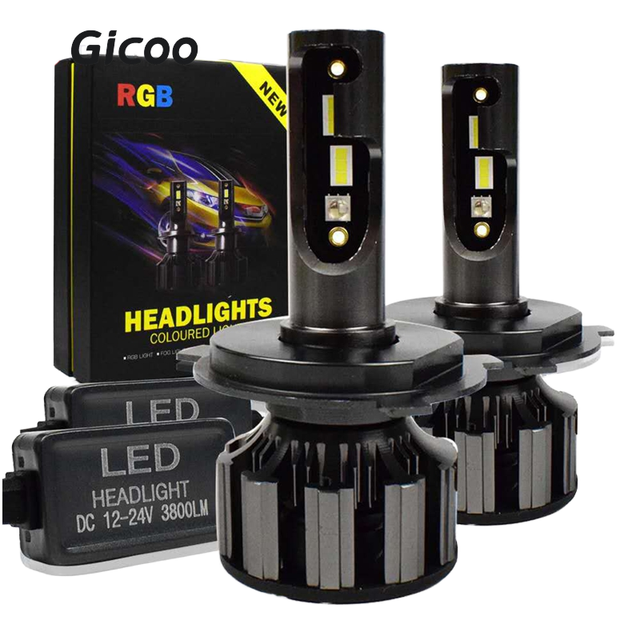 Car Headlight Restoration Solution UG2 3 Color LED Headlight Bulb  H1/H7/HB3/HB4 Compatible CSP Chip for Nissan High Brightness