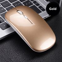 Mini souris LED sans fil USB optique rechargeable 2.4G pour ordinateur portable et PC-Silencieux en stock