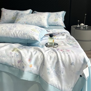 Jinlaiyu Lyocell Digital Print Summer Quilt <b>Set</b> 133x72 Reactive Dyeing Ice Silk Cooling <b>Comforter</b> Core Spring 2026 - Product Image 2