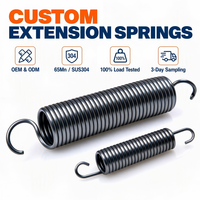 Ressorts de Tension en Gros, Ressorts d'Extension en Acier Inoxydable, Fil Musical, Crochets Double Face, Longueur Personnalisée, Charge, OEM ODM, Usine