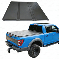 Couverture de benne rigide en aluminium à trois volets avec éclairage LED intégré, étanche IP67, verrouillable, antivol, manuelle, pour BYD Shark 6 Ranger F150