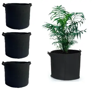 Black Fabric Planter Grow Pots Grow Bags Root Control Container Bag For Potato Tomato