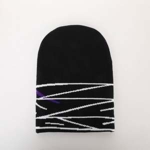 Bonnet tricoté hexagonal pour hommes en acrylique pur Style d'image imprimé numérique pour la chaleur extérieure d'automne d'hiver - Product Image 5