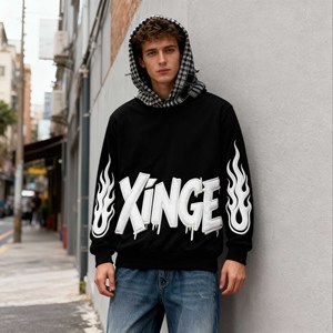 Nouveauté <span class=keywords><strong>printemps</strong></span> 2026, streetwear personnalisé, sweat-shirt ample surdimensionné avec impression en mousse 3D en relief, poids lourd 400 g/m², coupe carrée, pour hommes - Product Image 3
