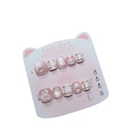 Faux ongles à presser pour enfants avec motifs de dessins animés, accessoires et patchs d'ongles DIY prêts à l'emploi