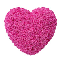 Fleurs artificielles en PE, poupées en forme de cœur, amour romantique, fleurs de simulation, rose éternité, rose