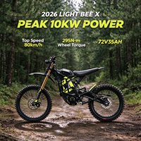 Moto tout-terrain électrique Sur Ron Light Bee X 72v, vitesse rapide, LBX, surron 2026 LBX