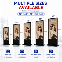 Pantalla de señalización Digital interactiva, tótem de 55 pulgadas, Full HD, 1080P, Monitor LCD, pantalla táctil, para publicidad en quiosco