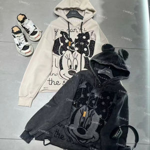 Felpa traspirante con cappuccio oversize da donna design personalizzato con Logo frontale per la 0536 estiva - Product Image 1