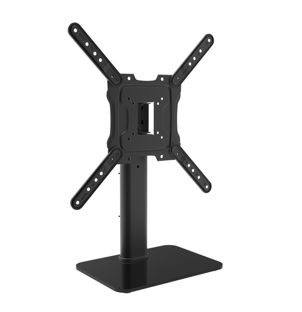 New Arrival Fit Most 37"-75" Safe and Stable Height Adjustable Black LED TV Floor Stand Mount