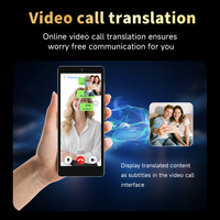 Mini traducteur vidéo en temps réel, écran tactile 5 pouces, smartphone Android 7, appareil photo 2MP, stockage 2+16 Go, traducteur IA 148