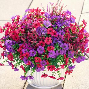 Fleurs artificielles de marguerites Mitsuba en plastique et soie pour décoration extérieure, mariage, maison, accessoires de jardin printanier - Product Image 3